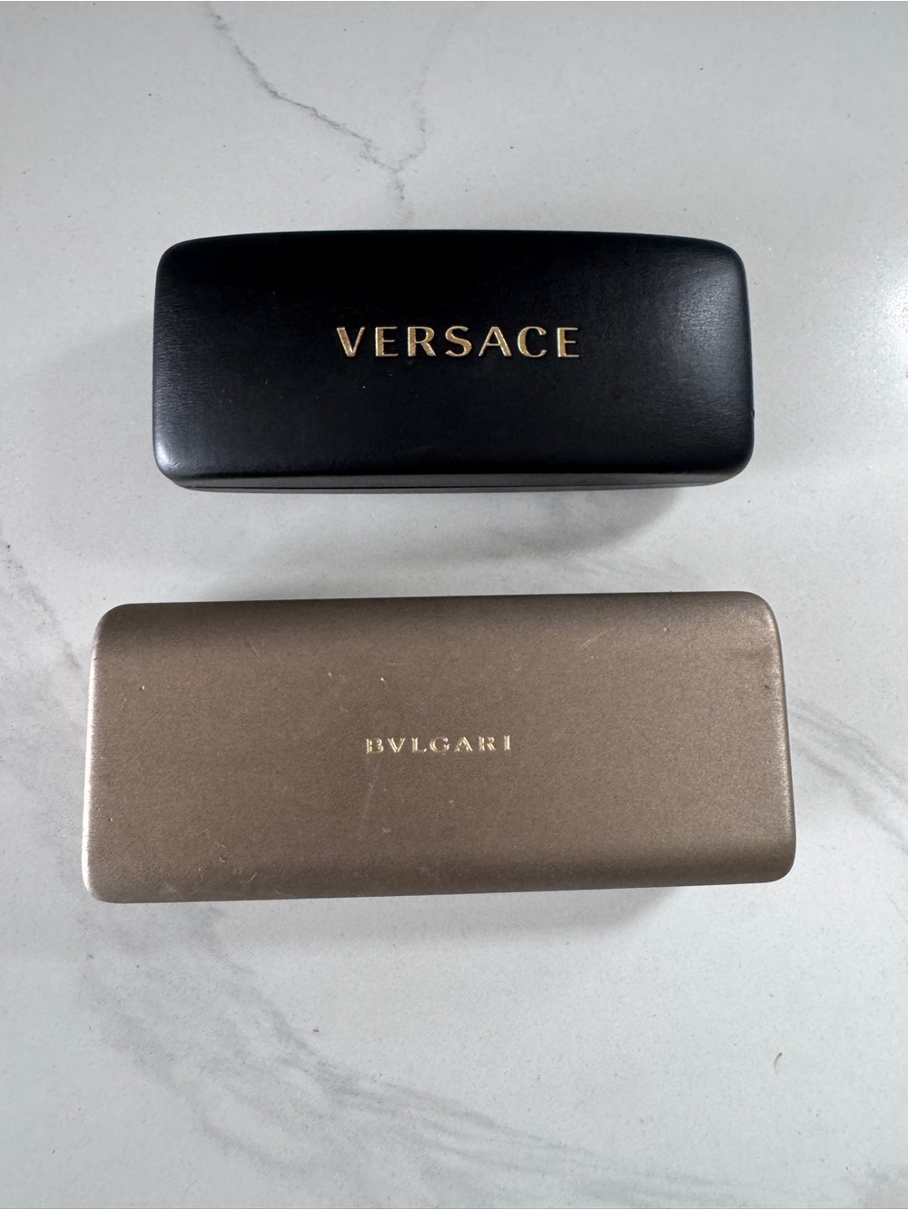 Versace and Bvglari eyeglass case bundle
